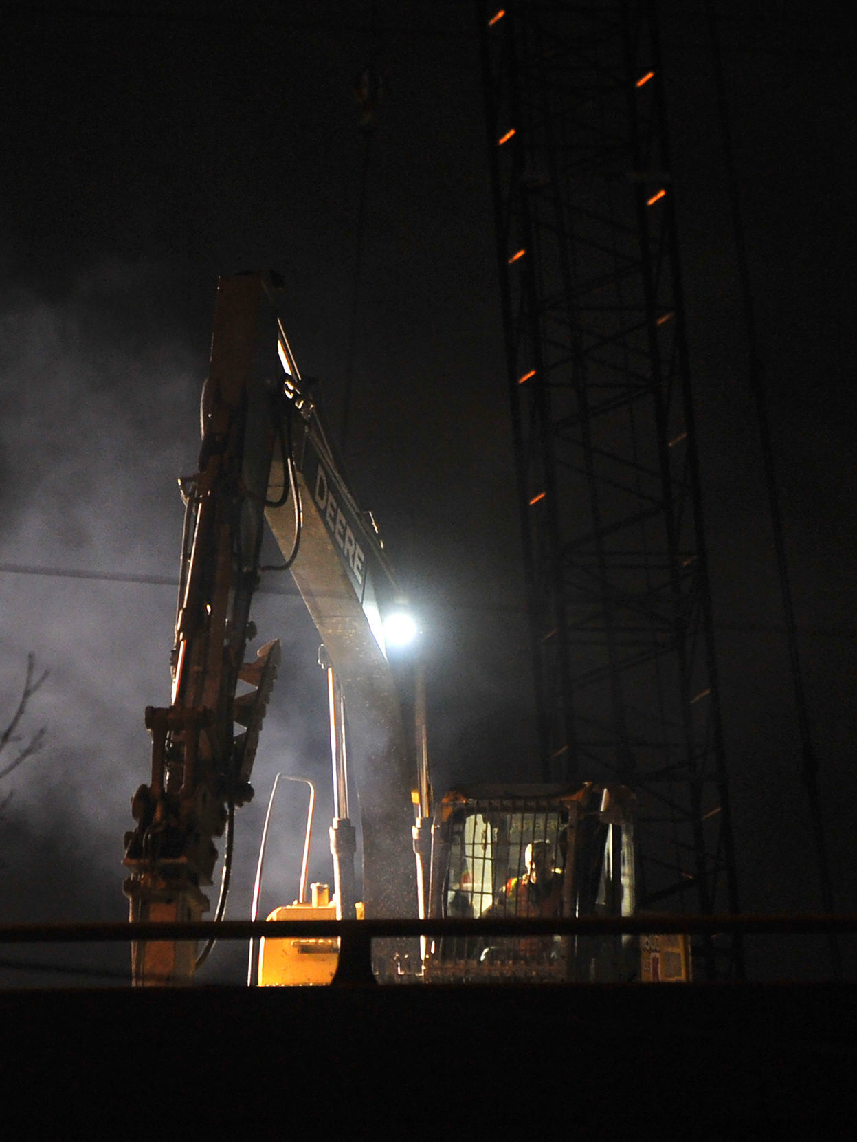 Construction and demolition work for the new Interstate 74 bridge.